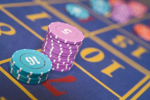 Live blackjack dealer and table setup
